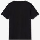 Camiseta negra básica con logo bordado - Trasera