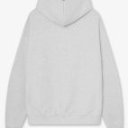 Sudadera oversized blanca con estampado frontal y logo bordado en capucha - Trasera