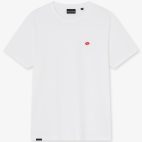 Camiseta blanca básica con logo bordado - Trasera
