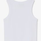 Top sin mangas blanco con logo bordado